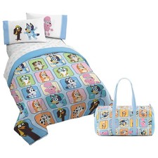 Bluey Twin Size Comforter Set - 4 Piece Bedding Includes Sheet Set, Pillow Co...