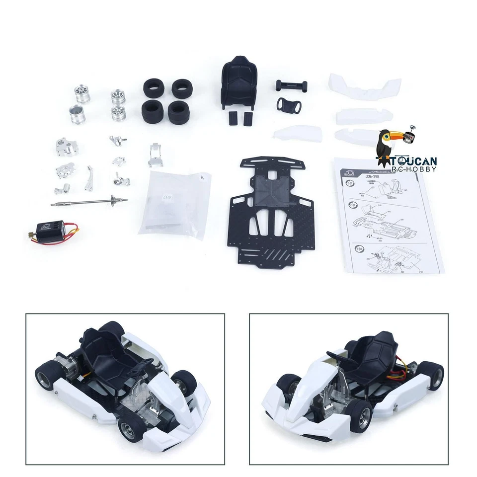 Plastic JDM 298A 1:10 4x4 RC Go-Kart DIY Vehicle KIT Electric Racing Car Motor - Image 3 of 4