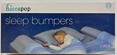 hiccapop [2-Pack] Foam Bed Sleep Bumpers for Toddlers Toddler Bed Rails New