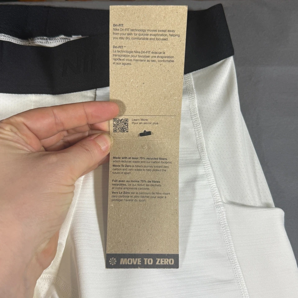 NWT NIKE PRO Dri-FIT Mens White Compression Tights Pants Leggings M - Image 4 of 4