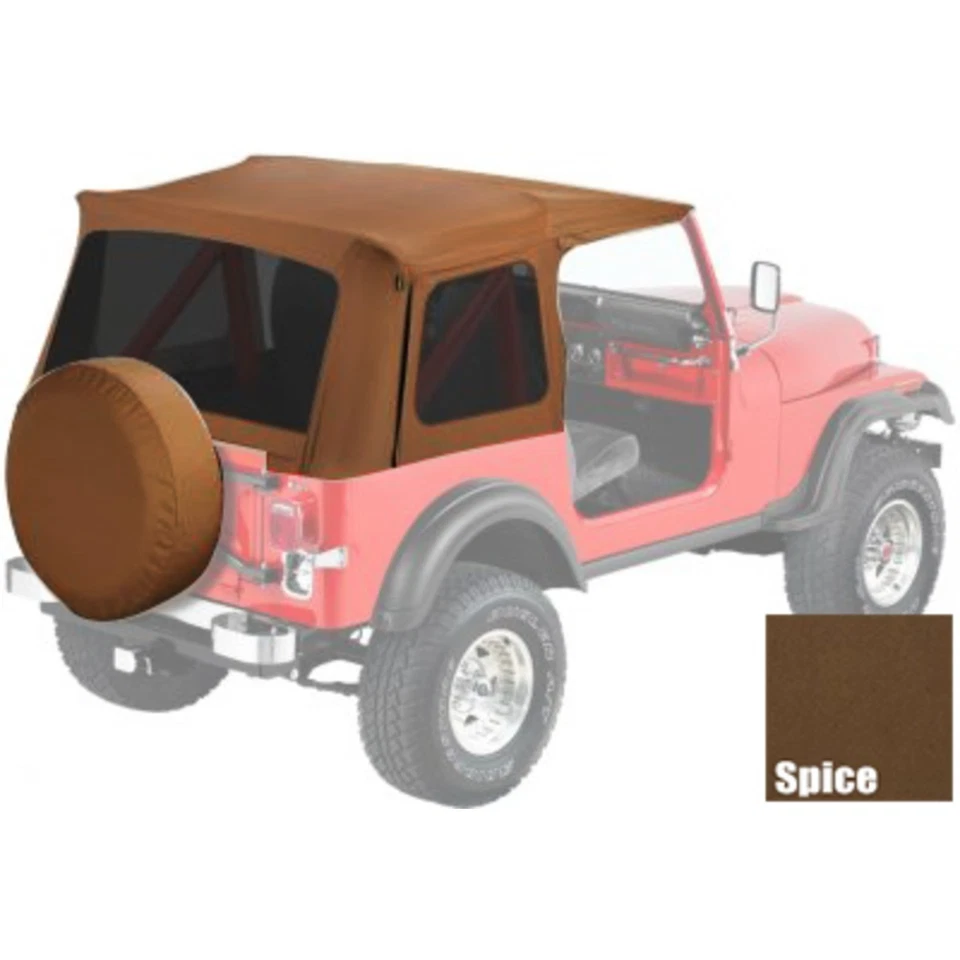 55729-37 Bestop tela de techo blando para Jeep Wrangler CJ7 1976-1986 Foto 2 de 4