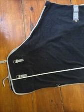 Fleece Size 78 Horse Equestrian  Sheet Black With Silver Trim With Leg Straps