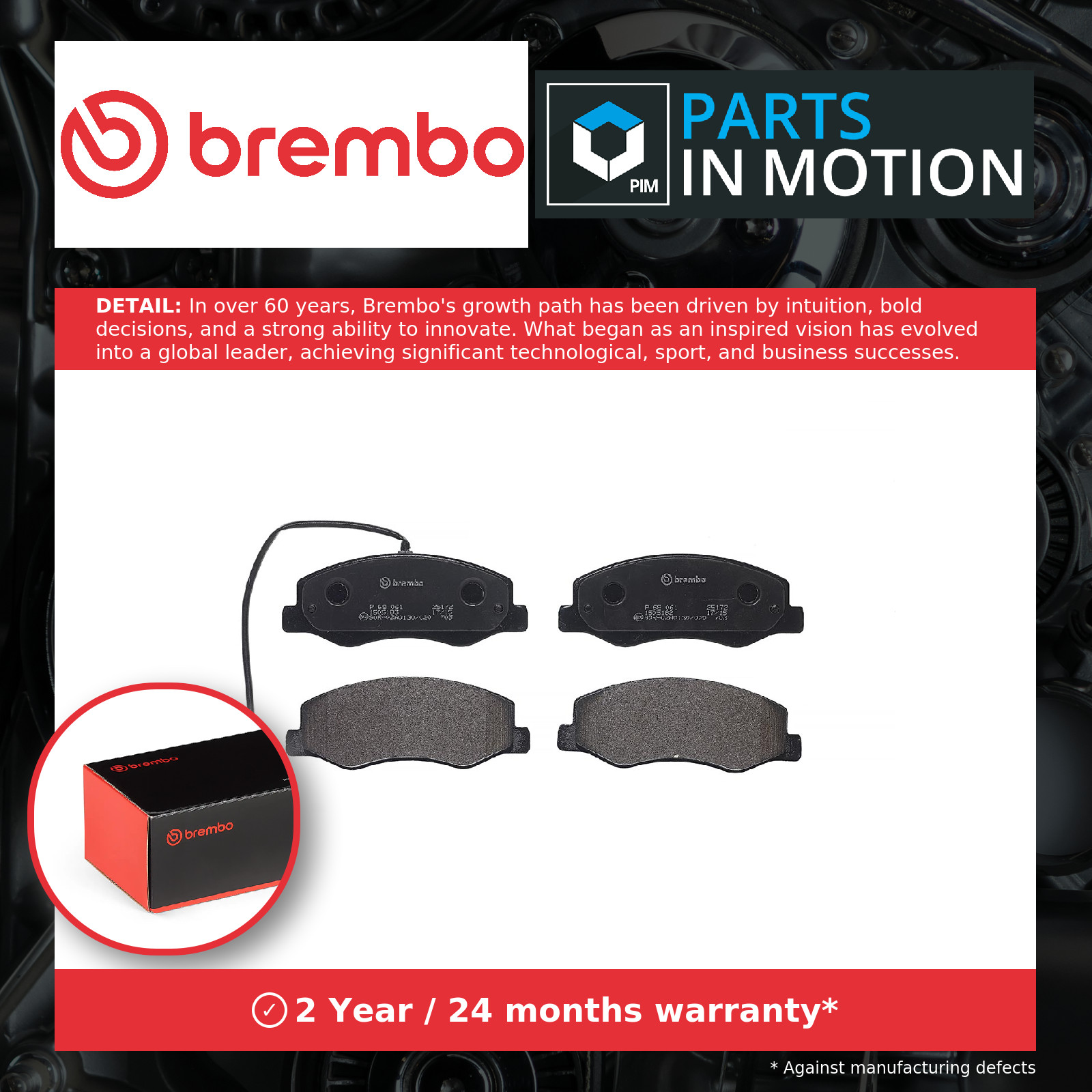 ✅Fits BREMBO KLOCKI SZCZEKI CYLINDERKI P 68 061 BRAKE PADS OPEL MOVA ⭐UK Seller⭐ - Image 3