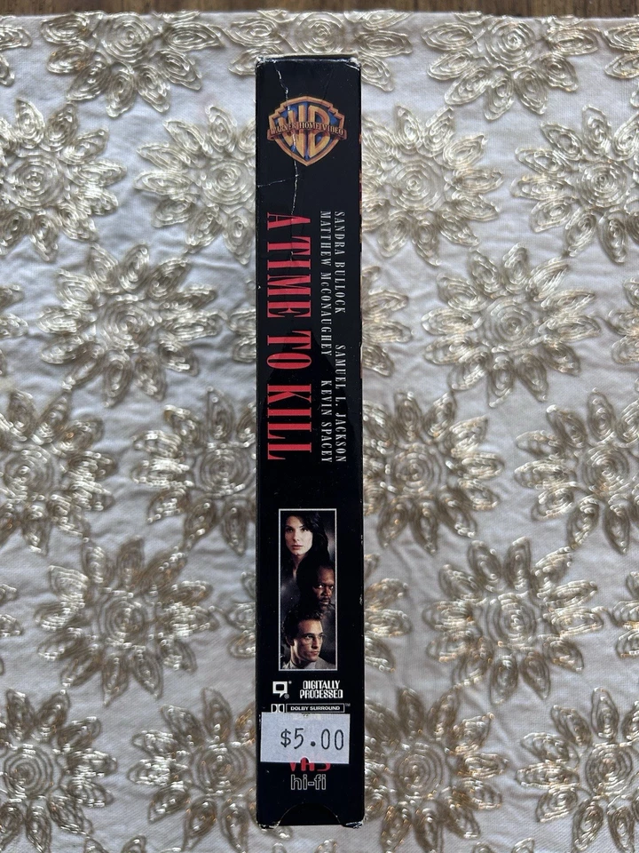 A Time to Kill Rare VHS Screener, Sandra Bullock, Kevin Spacey Tested Works Foto 3 de 3