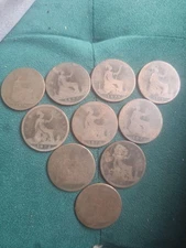 pre decimal one penny coins 1870-1879