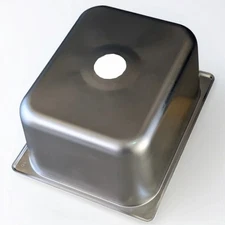 1-Compartment Drop-in Stainless Steel RV Sink Kit with Strainer