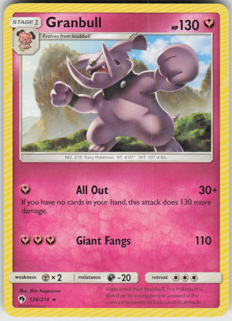 GRANBULL 138/214 LOST THUNDER POKEMON RARE NM/M