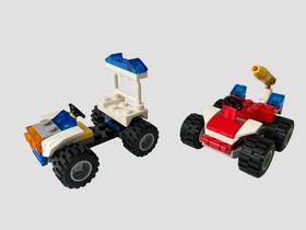 LEGO City 30010 Fire Chief & 30013 Police Lot 2010 Retired Complete w/ Minifigs