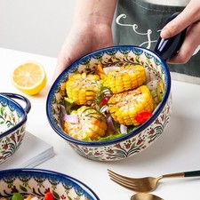 Ceramic Baking Tray With Handles Non Stick Oven Baking & Vegetable Roasting Tray