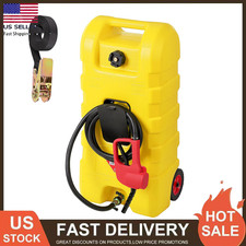 Fuel Caddy 15 Gallon Portable Gas Fuel Tank Transfer Pump 10ft Hose Storage Can