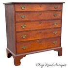 Antique American Chippendale chest of drawers cherry 18th  country farm  dresser
