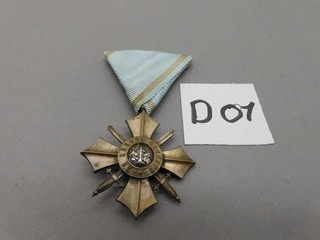 Königreich Bulgarien Militärverdienst Orden Silbernes Verdienstkreuz 1 wk D01