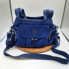 Bolso Bandolera Kipling Felix Correa para el Hombro Azul Marino Trópicos Tonal Grande Bolso de Mano