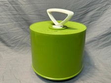 Vtg Avocado Green Disk-Go-Case Tote 45 Holder 20 Records storage carrier MCM