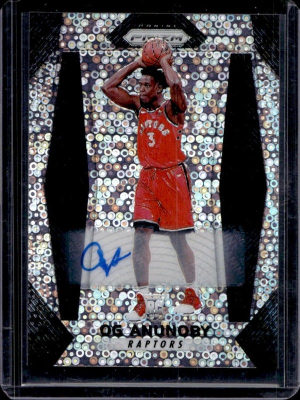 2017-18 Panini Prizm OG Anunoby Fast Break Auto Autograph Rookie RC #38 Raptors