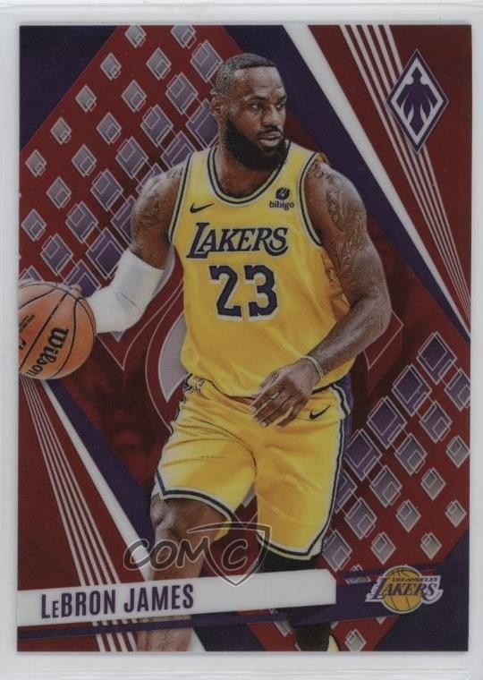 2023-24 Panini Phoenix Red 28/199 LeBron James #211 0u3v