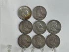 8  Franklin Halves 90% Silver -  ALL  1960's  - $4 FACE