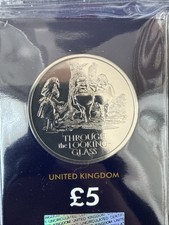 2021 £5 Coin (Alice, Through the Looking Glass), Unc in CC Card