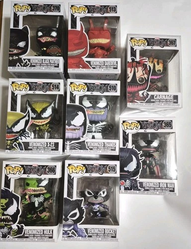 VENOM Funko Pop LOT MARVEL Venomized X-23 #514 Bobblehead Hulk Iron Man Thanos
