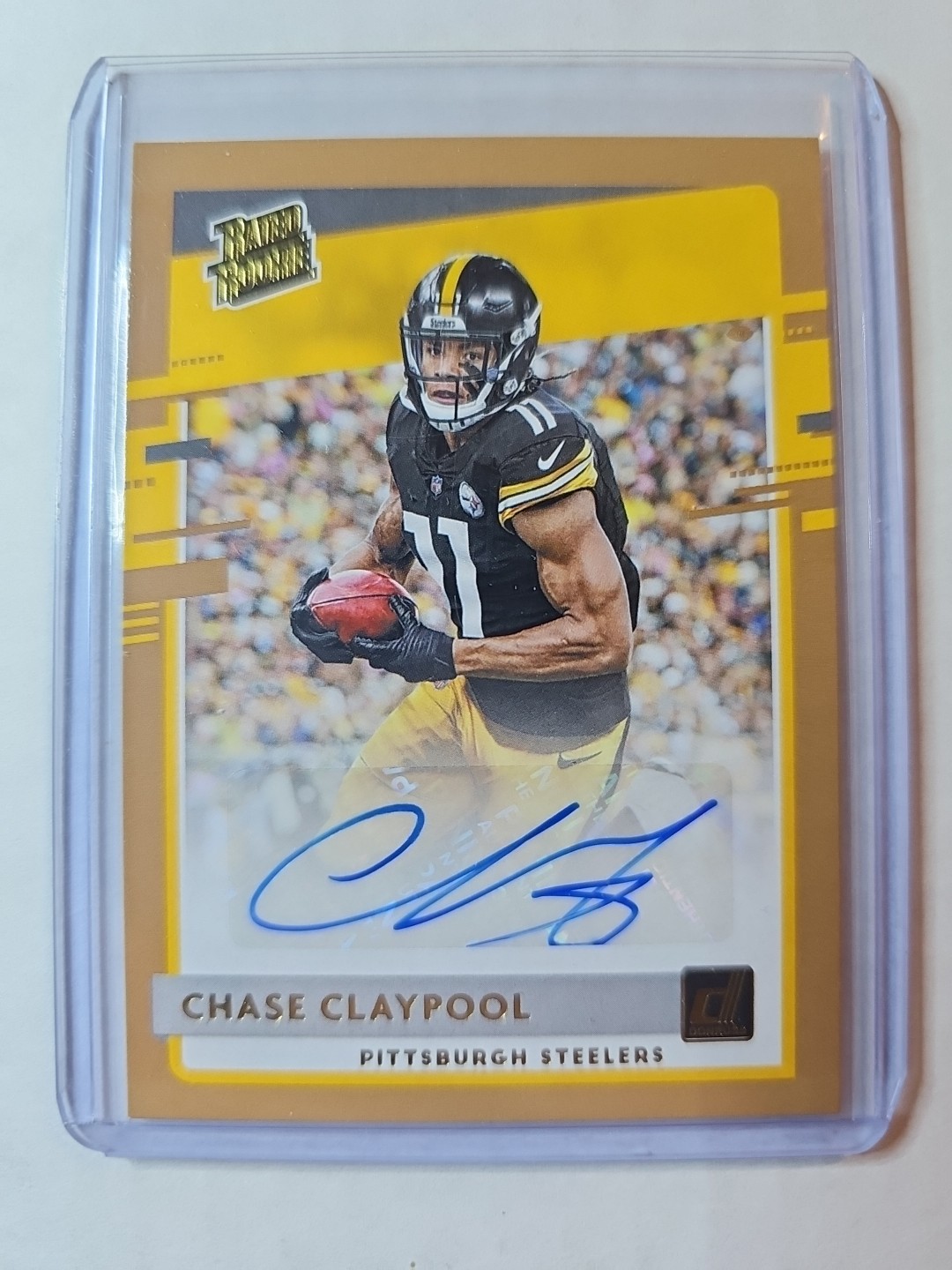 2020 Panini Donruss Rated Rookie Bronze Auto Chase Claypool #327 Rookie Auto RC