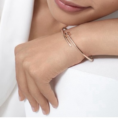 Cartier 18k Rose Gold Juste Un Clou Small Bangle Bracelet Size 15