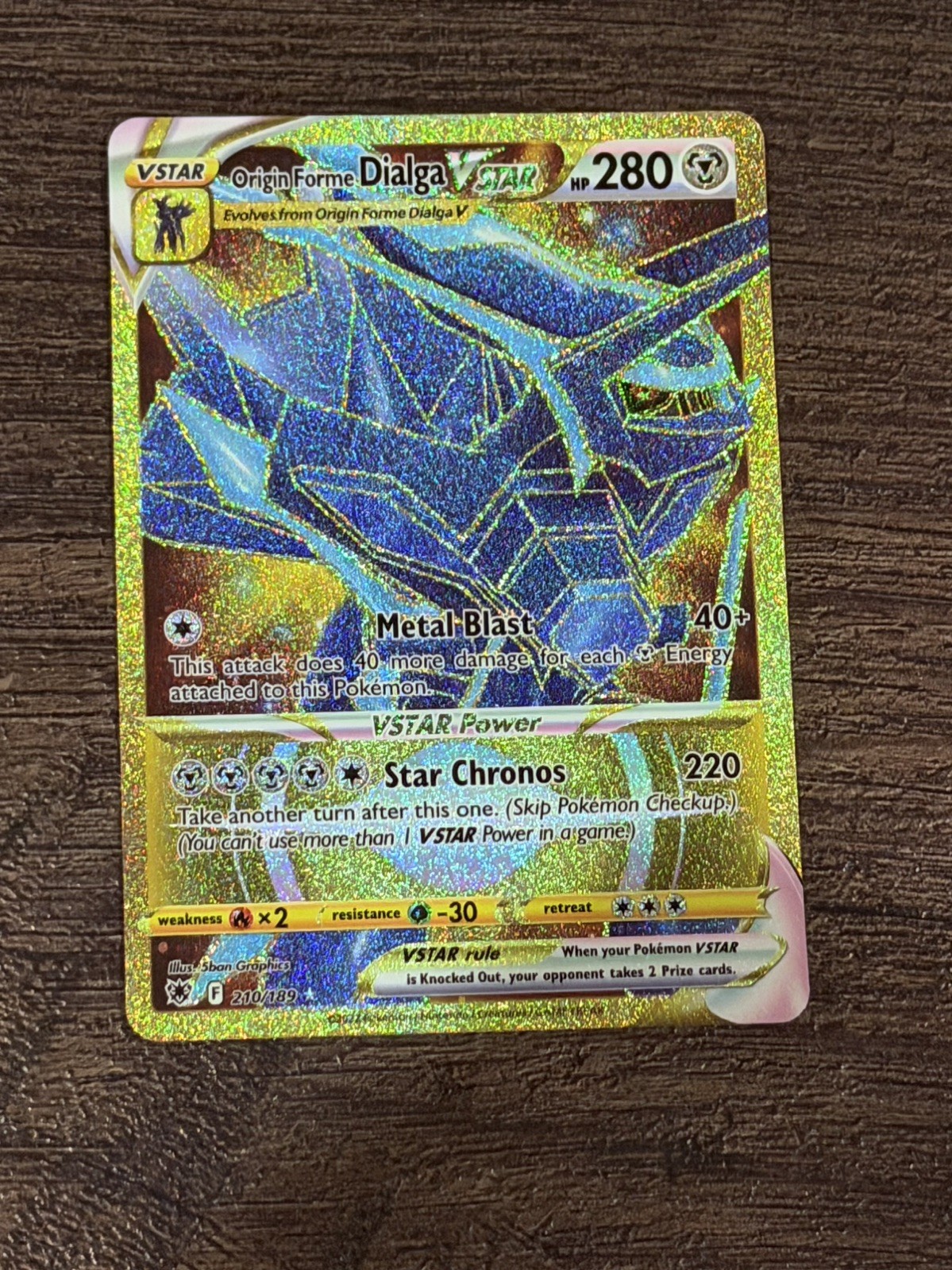 Pokemon Origin Forme Dialga VSTAR Holo Card 210/189 Astral Radiance NM -M 🔥 