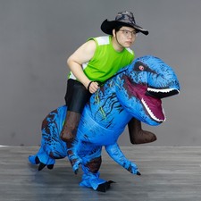 T-Rex Ride on Inflatable Costume Adult for Halloween Cosplay Party Fancy Dress