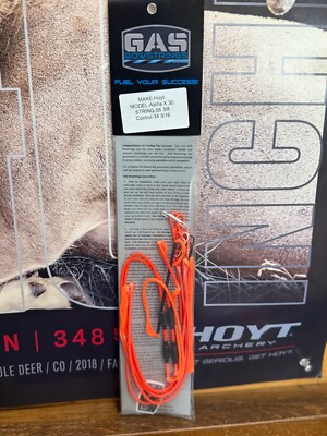 Gas Bowstrings Hoyt Alpha X 30 Strings w/Speed Nocks All Flo Orange