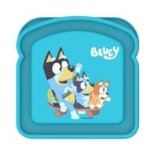 zak Designs Bluey Plastic Sandwich Container for Kids BPA Free Lunch Blue New