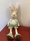EASTER BUNNY RABBIT Crocheted Shelf Sitter Mint Green White Boy ~NEW WITH TAG~