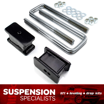 4'' Rear Lift Block Kit w/ U-bolt For 2001-2010 Chevy Silverado GMC Sierra 3500HD