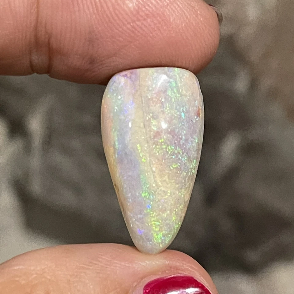 Cabochão opala australiana deslumbrante 9,85 ct 24,4x13,2x5,6 mm gema solta - Imagem 3 de 4