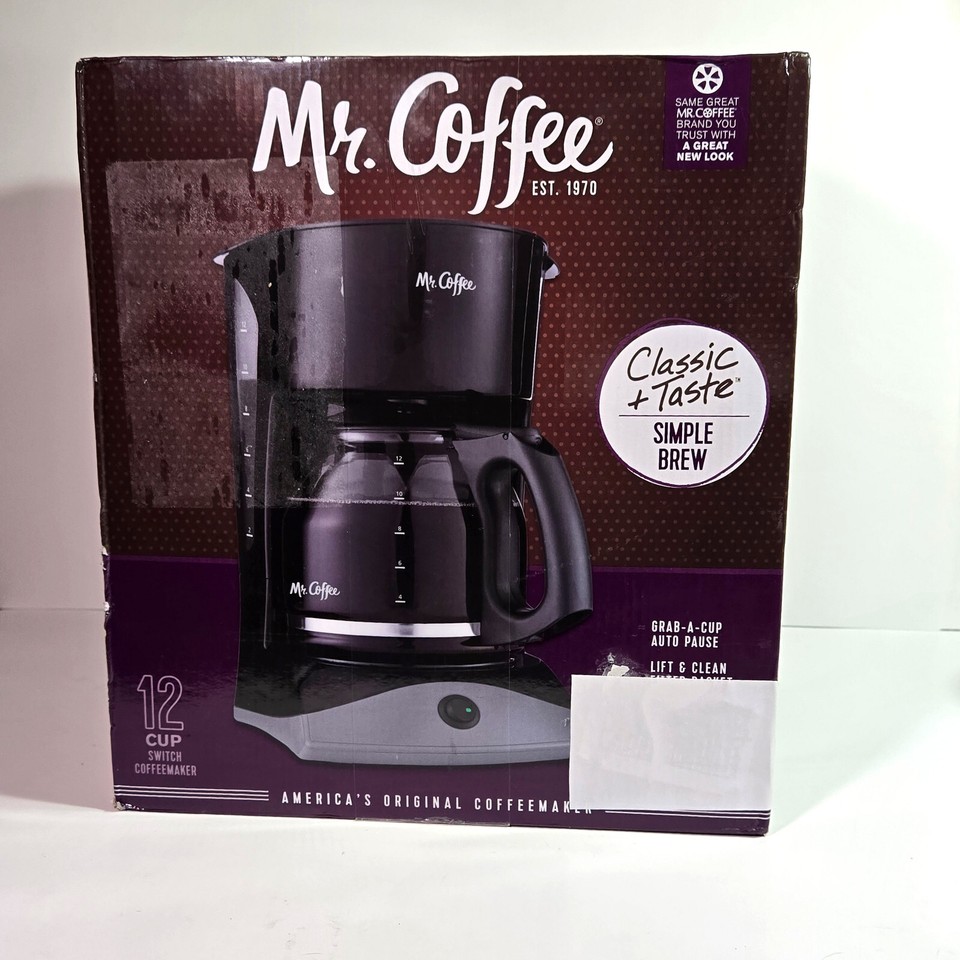 Mr. Coffee 12 Cup Switch Coffee Maker BlackNEW in Box eBay