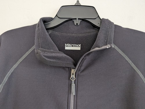 MARMOT Jacket Men's S Black Full Zip Long Sleeves Logo Pockets Athleisure - Picture 4 of 13