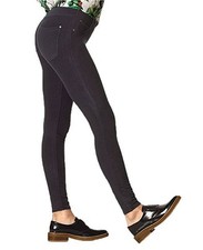 Hue U16951 Black Stretch Microfleece Skinny Leggings - MSRP 44