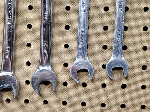 USA CRAFTSMAN PROFESSIONAL METRIC WRENCH SET Polished Combination 14pc 7-30mm - Picture 6 of 18