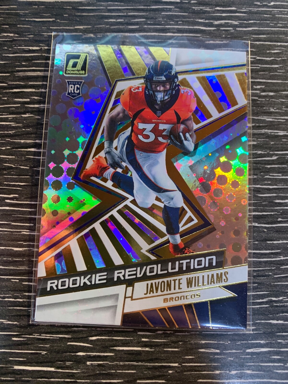2021 Donruss Rookie Revolution Javonte Williams Rookie Denver Broncos REV-JWI 1A