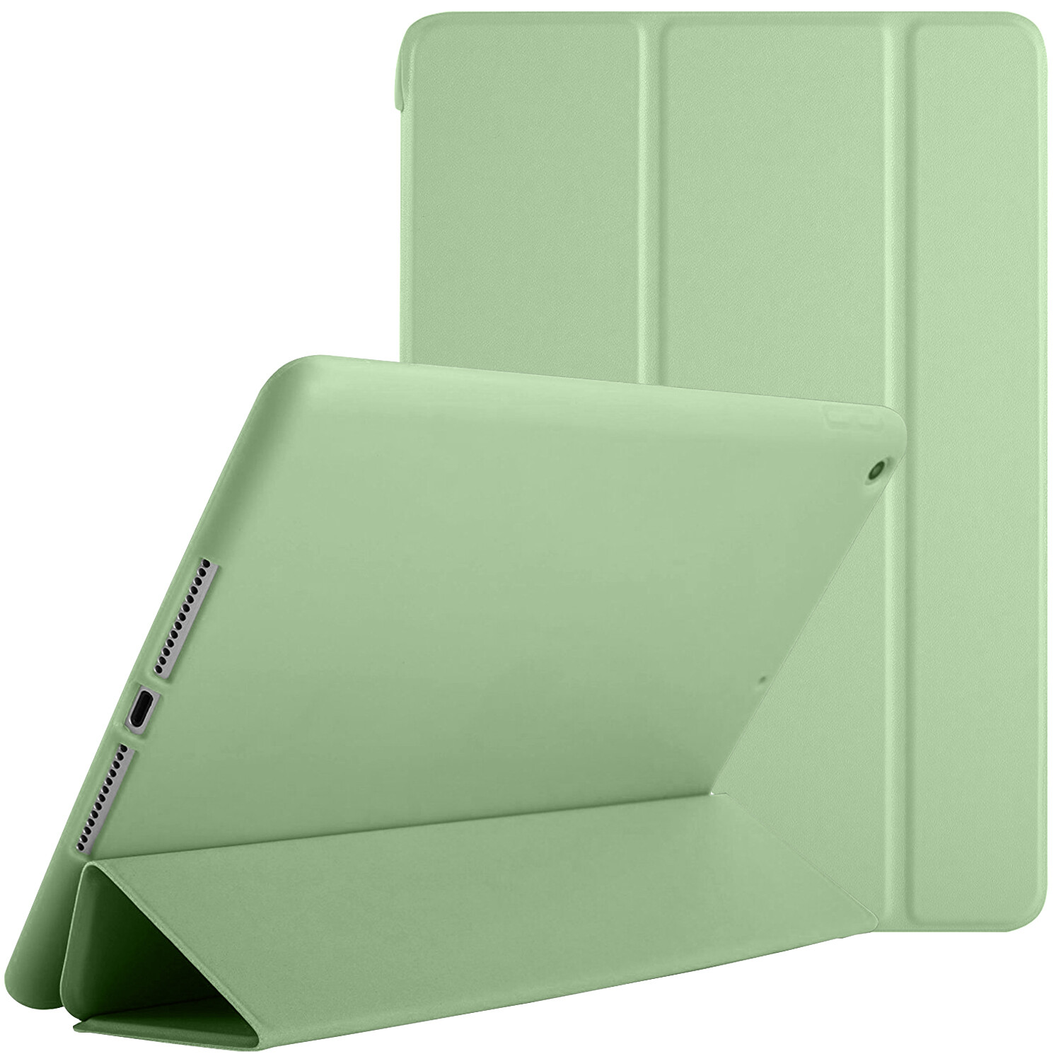 Slim Soft Tea Green iPad Case for Air 4 3 2 1 & 5th 6th 7.9 10.2 10.5 10.9 Models-image