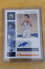 2021-22 Panini Chronicles Draft Picks Rookie Signatures Orange JUSTIN CHAMPAGNIE