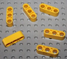 6 x Lego Technic Yellow Beam 3 ref 32523 set 8275 8265 8069 8421 8264 8053 8295