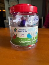 Learning Resources Snap-n-Learn Lot of 10 Counting Cows 10 Heads/10 Tails 20 pcs