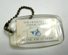 Vtg Workshop Industries Homebound Handicapped Key Chain Collectible Advertising
