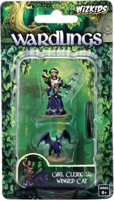 Wardlings Girl Cleric & Winged Cat Miniature