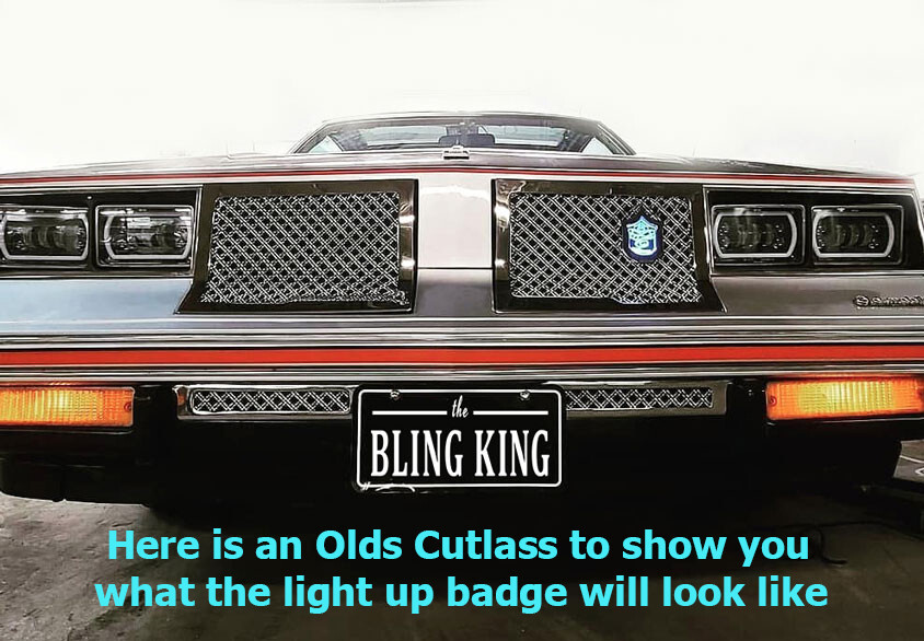 1976 1977 Olds Cutlass Supreme chrome grill dual weave mesh 4pc