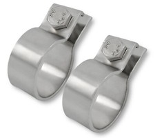 2 Rohrschellen Edelstahl DIN ø 25mm (25,2) Massiv Breitbandklemmen Auspuff 71555