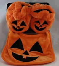 Happy Halloween Baby Bib  Booties Set Bib Ages 0-12M Booties Ages 0-6M