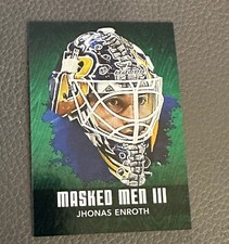 2010-11 IGT BTP MASKED MEN III EMERALD VERSION #MM-26- JHONAS ENROTH- SABRES