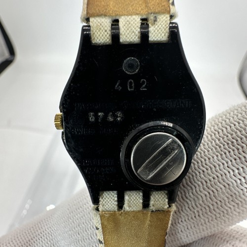 Swatch Watch Ladies GARAGE LB136 w/ Case & Papers Vintage 1994 Woman NEW BATTERY - Picture 9 of 17
