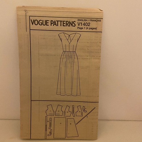 #V1402 Vogue Lialia Misses Dress Sewing Pattern Size 14-22. - Picture 3 of 4