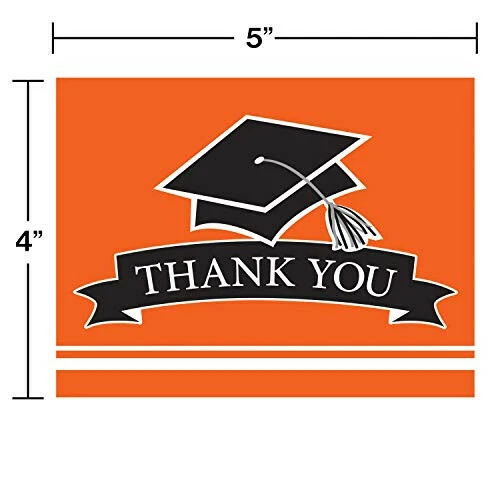 Creative Converting Orange School Spirit Thank You Notes - Image 2 of 4